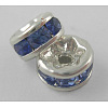 Brass Grade A Rhinestone Spacer Beads RSB038NF-14-1