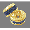 Brass Grade A Rhinestone Spacer Beads RSB038NF-14G-1