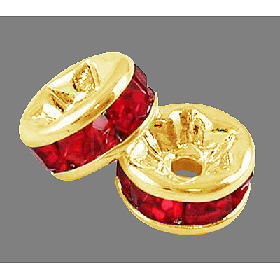 Brass Grade A Rhinestone Spacer Beads RSB034NFG-1