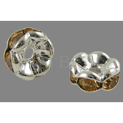 Grade A Brass Rhinestone Spacer Beads RSB160NF-05-1