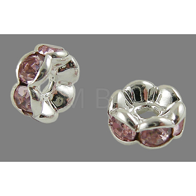 Grade A Brass Rhinestone Spacer Beads RSB160NF-07-1