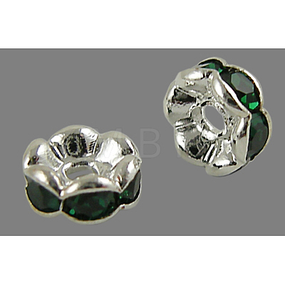 Grade A Brass Rhinestone Spacer Beads RSB160NF-12-1