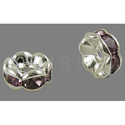 Grade A Brass Rhinestone Spacer Beads RSB160NF-16-1