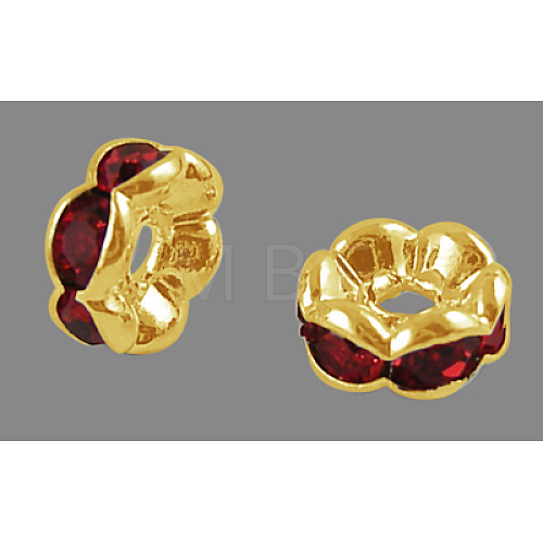 Grade A Brass Rhinestone Spacer Beads RSB160NF-08G-1