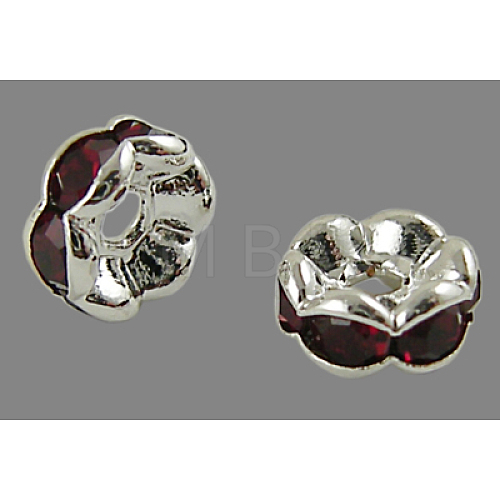 Grade A Brass Rhinestone Spacer Beads RSB160NF-09-1