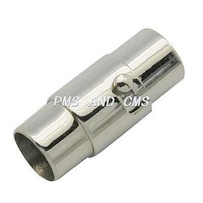 Stainless Steel Locking Tube Magnetic Clasps STAS-H049-1-1