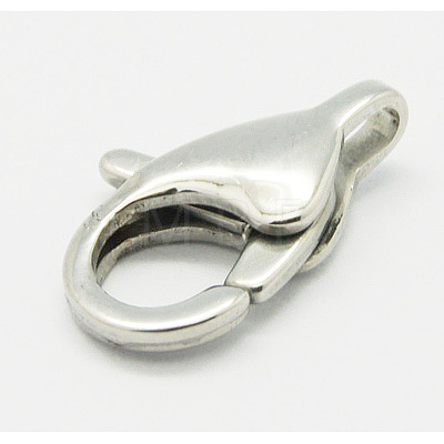 304 Stainless Steel Lobster Claw Clasps STAS-Q048-2-1