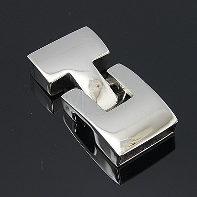 Smooth 304 Stainless Steel Snap Lock Clasps STAS-Q162-1