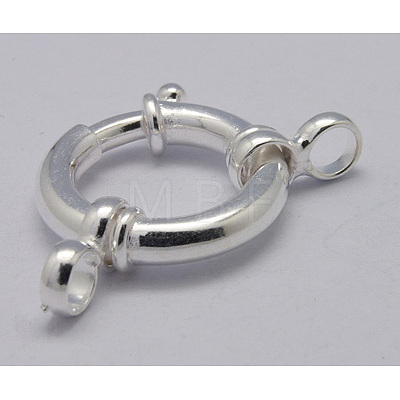 925 Sterling Silver Large Spring Rings Clasps STER-A007-13E-1