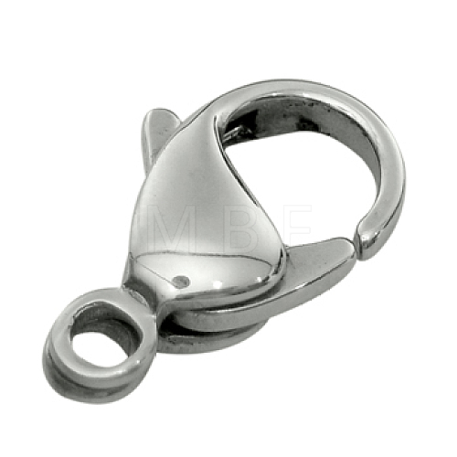 316 Surgical Stainless Steel Lobster Claw Clasps STAS-316-FL10A-1