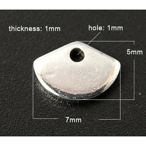 Non-Tarnish 201 Stainless Steel Stamping Blank Tag Pendants STAS-Q063-1