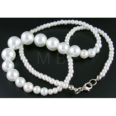 21 inch Glass Pearl Necklace TBS014-1