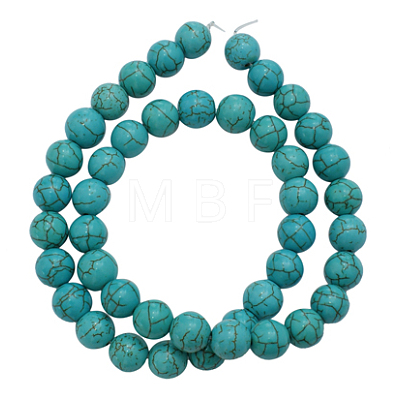 Synthetical Howlite Beads TURQ-GSR10mm129-1