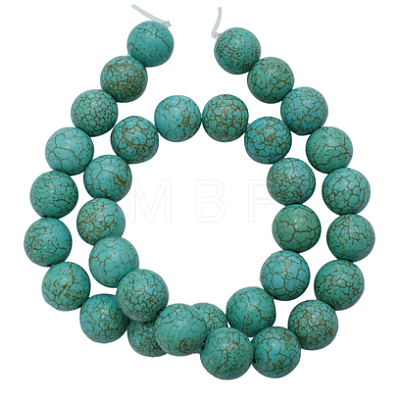 Synthetical Howlite Beads TURQ-GSR12mm129-1