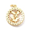 Rack Plating Brass Micro Pave Cubic Zirconia Pendants KK-K270-33G-2