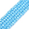 Electroplate Glass Beads Strands EGLA-A044-P3mm-A08-1