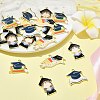 20Pcs 5 Styles Graduation Season Golden Plated Alloy Enamel Pendants ENAM-CJ0006-14-5