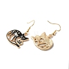 Halloween Golden Alloy Enamel Dangle Earrings EJEW-K274-03C-G-2