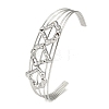 Non-Tarnish 304 Stainless Steel Hollow Open Cuff Bangles BJEW-Q348-03P-02-1