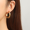 304 Stainless Steel Half Hoop Earrings for Women WG15C72-01-3
