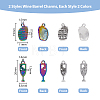 80Pcs 4 Styles Alloy Pendants FIND-DC0003-07-2