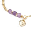 Brass Charm Bracelets BJEW-JB13363-3