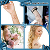 8 Sheets 8 Style Love and Peace Theme Paper Body Art Tattoos Stickers DIY-CP0007-55-7