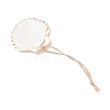 Electroplate Sea Shell Pendant Decorations HJEW-JM04620-5