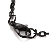 Rectangle with Word I Love You 304 Stainless Steel Pendant Necklace with Alloy Cable Chain for Women LS-NJEW-M192-01B-4