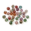 Baking Paint and Golden Metal Enlaced Glass Beads GL-CBA1477-20-1