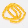 Faceted Bicone Transparent Glass Bead Strands GLAA-J082-A14-2
