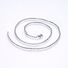 Tarnish Resistant 304 Stainless Steel Cable Chain Necklaces LS-NJEW-P226-02P-01-1