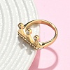 304 Stainless Steel Micro Pave Cubic Zirconia Finger Rings for Women RJEW-F205-01F-G-3