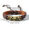 PU Leather Cord Adjustable Bracelets PW-WGE728C-02-2