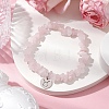 Natural Rose Quartz Stretch Bracelets BJEW-JB11147-02-2