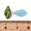 Baking Paint and Golden Metal Enlaced Glass Beads DGLA-T004-25M-3