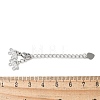 Brass Micro Pave Clear Cubic Zirconia End with Chains KK-P290-24P-3