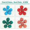AHADERMAKER 24Pcs 4 Colors Opaque Resin Pendants RESI-GA0001-13-4