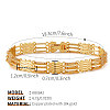 Brass Link Chain Bracelets for Women WGA76CD-01-1