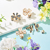 4Pcs 2 Colors Flower Alloy Enamel Adjustable Jean Button Pins DIY-TA0014-92-6