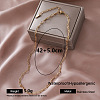 Vintage 304 Stainless Steel Textured Paperclip Chain Necklaces for Women QF0700-6-1