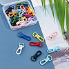 HOBBIESAY 36Pcs 12 Colors Baking Paint Alloy Swivel Clasps FIND-HY0002-40-4