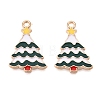 Christmas Theme Alloy Enamel Pendants X-ENAM-T020-10I-2