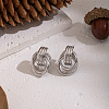 Fashion 304 Stainless Steel Knot Stud Earrings FJ5569-2-1