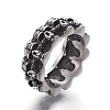 Retro 304 Stainless Steel Skull Rings RJEW-L087-01AS-2