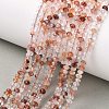 Natural Hematoid Quartz/Ferruginous Quartz Beads Strands G-Z161-C01-4x3mm-1