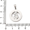 Mother's Day 304 Stainless Steel Enamel Pendants STAS-F368-02B-P-3