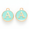Golden Plated Alloy Enamel Charms X-ENAM-S118-05A-1