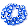 Handmade Evil Eye Lampwork Beads Strands LAMP-R143-04B-2