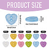 30Pcs 6 Colors Resin Buttons BUTT-TA0001-57-4